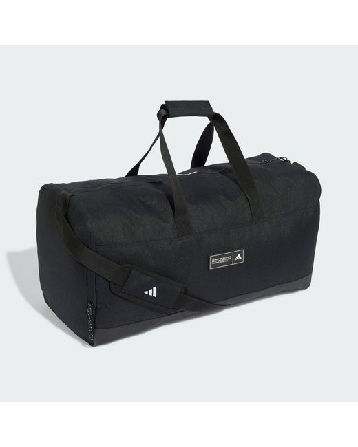 Adidas Black 3 Stripes Weekender Duffel Bag Large