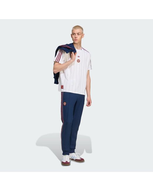 Adidas Blue Aston Villa Fc Terrace Icons Track Pants for men