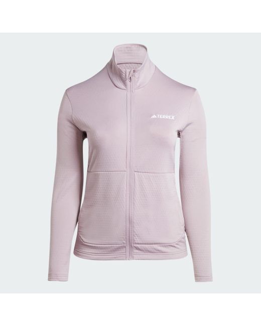 Adidas Purple Terrex Multi Light Fleece Full-zip Jacket (plus Size)