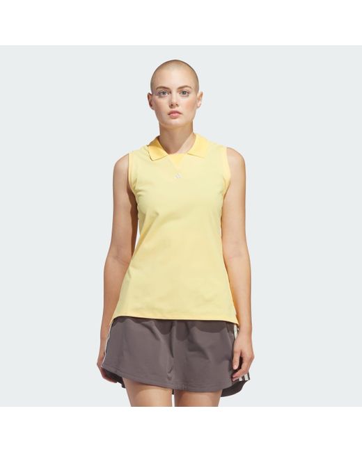 Adidas Ultimate365 Twistknit Poloshirt in het Yellow