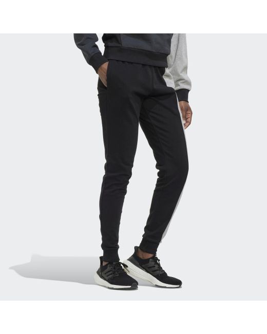 Adidas Black Essentials Colorblock Joggers