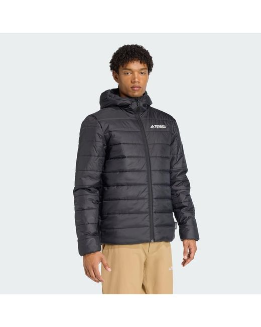 Adidas Gray Terrex Multi Essentials Climawarm Insulated Hooded Jacket for men