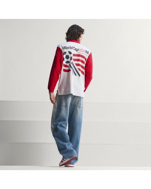 Adidas Red Graphic Polo T-Shirt for men
