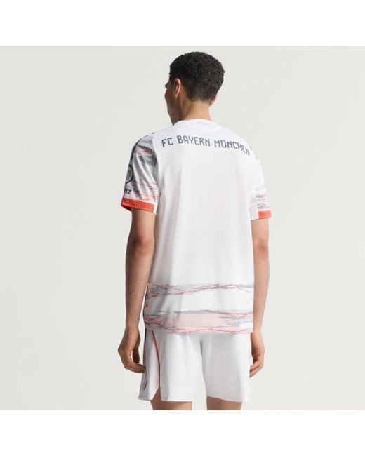 Adidas White Fc Bayern 25/26 Away Authentic Jersey for men