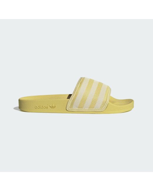 Adidas Yellow Adilette Slides for men