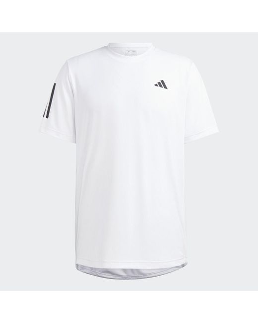 Adidas White Club 3-stripes Tennis T-shirt for men