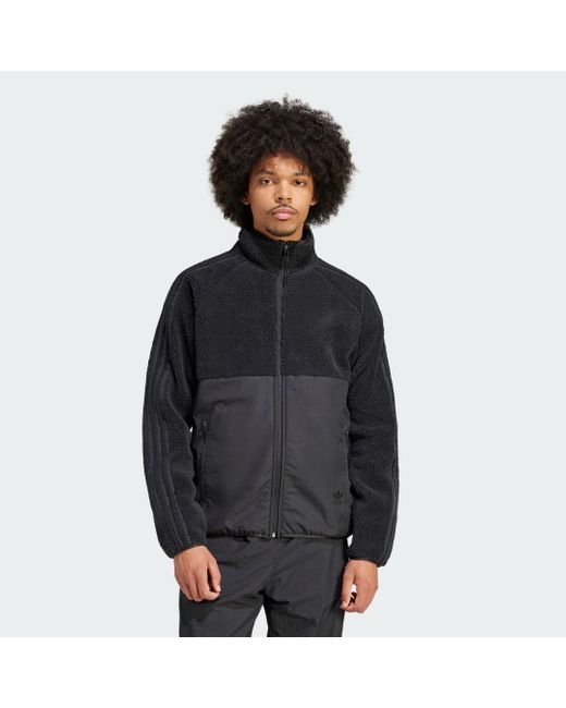 Giacca Polar Fleece Full-Zip di Adidas in Black da Uomo