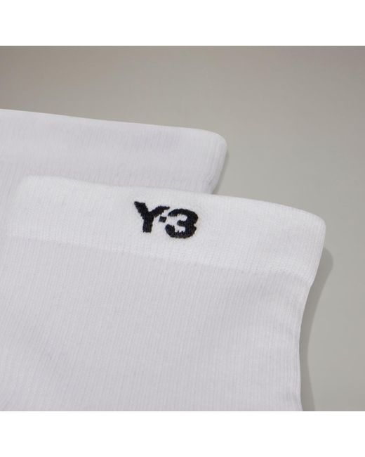 Adidas White Y-3 Classic Lo Socks