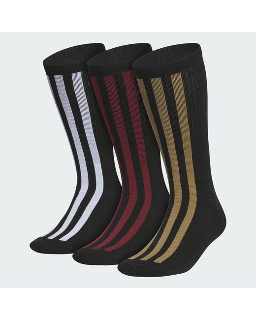 Adidas Black Skateboarding Frontside Socks 3-Pack