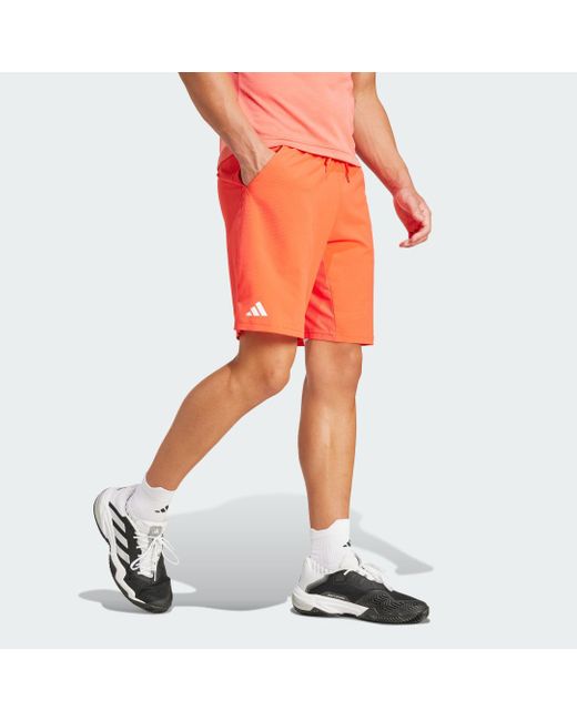 Adidas Orange Tennis Ergo Shorts for men