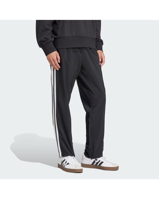Adidas Black Essentials 3-Stripes Stanford Pants Open Hem for men