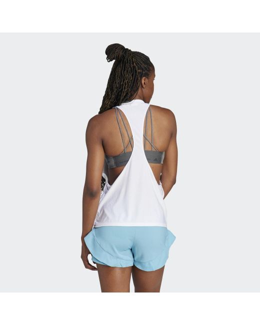 Adidas Blue Made To Be Remade Running Tank Top