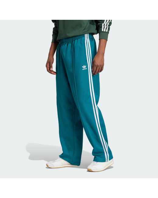 Adidas Green Adicolor Baggy Fit Firebird Track Pants for men