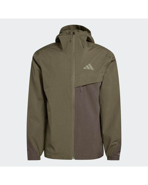 Adidas Green Terrex Multi 2 Layer Climaproof Rain Jacket for men