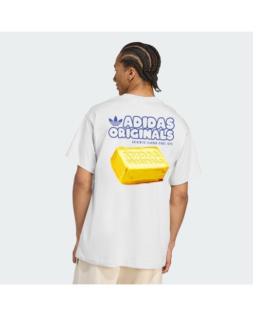 Adidas Originals White Butter Graphic Tee for men