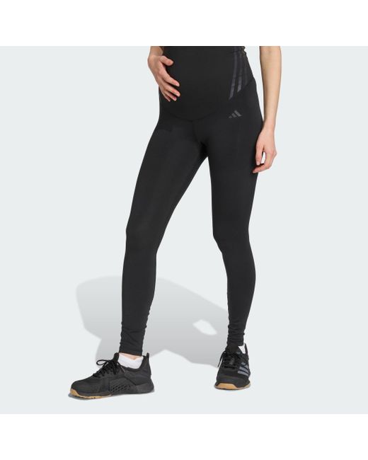 Leggings Optime Essentials Full-Length (Maternity) di Adidas Originals in Black