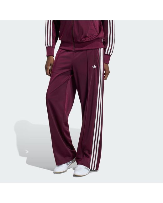 Adidas Originals Red Firebird Adicolor Loose Track Tracksuit Bottoms