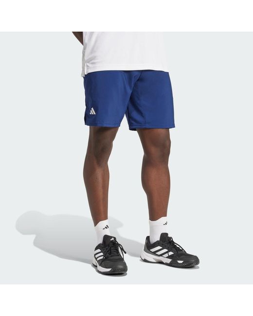 Adidas Blue Club Tennis Climacool 3-Stripes Shorts for men