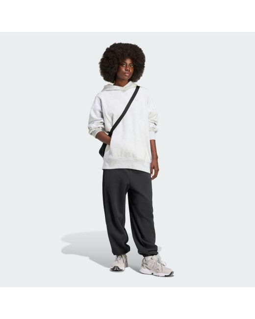Adidas White Premium Essentials Made To Be Remade Oversized Hoodie