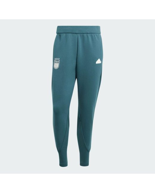 Adidas Blue Italy Travel Tracksuit Bottoms for men