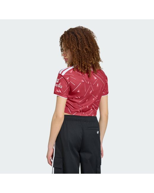 Adidas Red Liverpool Fc 26/27 Home Jersey Crop Top