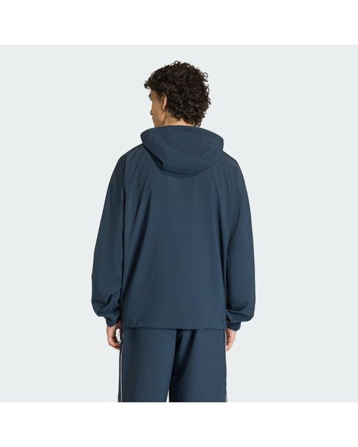 Adidas Originals Blue Striped Regular Windrunner Jacket for men