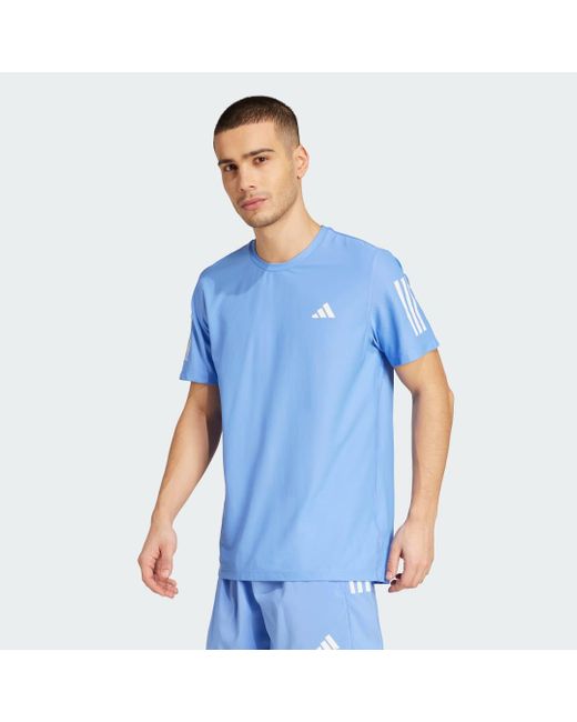 Adidas Own The Run T-Shirt in Blue für Herren
