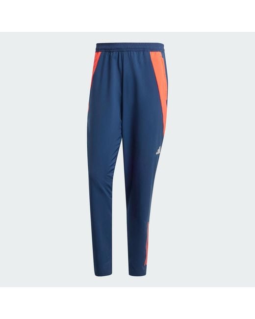 Adidas Blue Manchester United Tiro 24 Presentation Tracksuit Bottoms for men