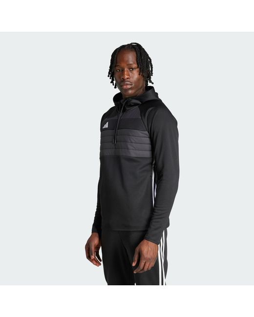 Adidas Black Tiro 25 Essentials Winterized Training Top for men