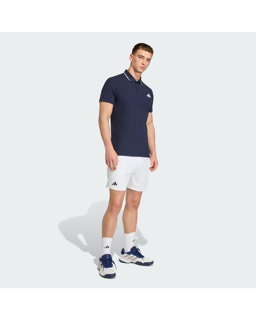 Adidas Blue Tennis Climacool Freelift Polo Shirt Pro for men