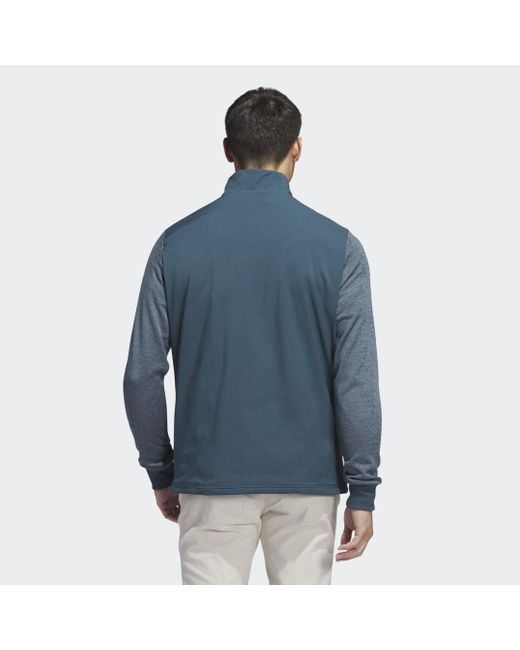 Adidas Blue Go-to Quarter-zip Jacket for men