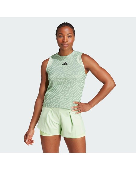 Adidas Green Tennis Airchill Pro Match Tank Top
