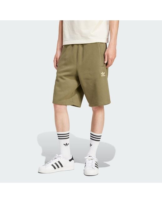 Adidas Green Trefoil Essentials Shorts for men