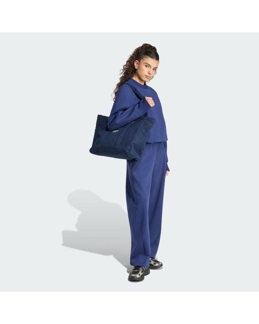 Adidas Blue Soft Lux Winter Knit Barrel Joggers