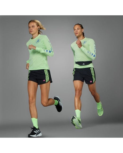 Adidas Green Own The Run Runners Long-sleeve Top (gender Neutral)