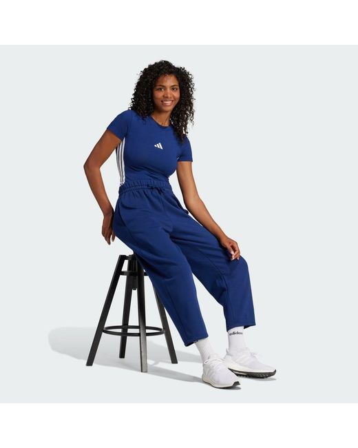 Adidas Blue Essentials 3-Stripes Slim Baby T-Shirt