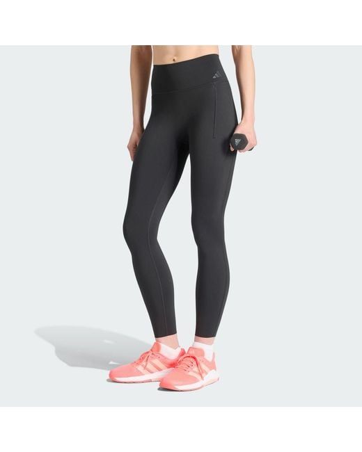 Adidas Black Optime Workout Contour Full Length Leggings