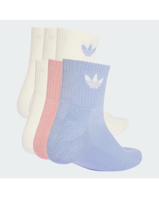 Adidas Originals Blue Mid Ankle Socks 6 Pairs