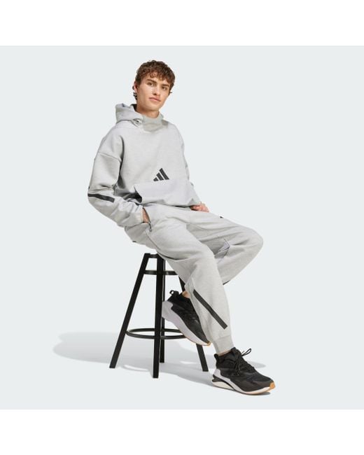 Adidas Gray Z.N.E. Tracksuit Bottoms for men