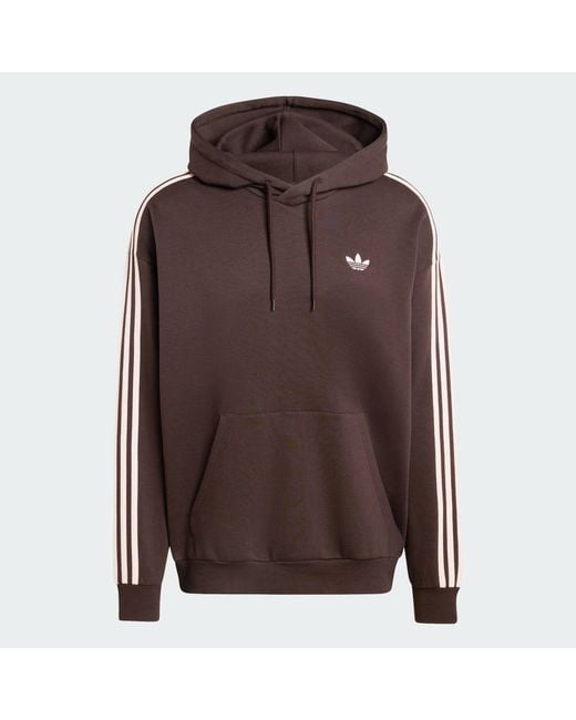 Adidas Brown Adicolor Classics 3-Stripes Hoodie for men