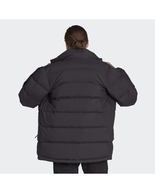 Adidas Black Helionic Mid-length Down Jacket for men