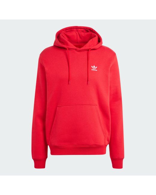 Adidas Originals Red Trefoil Essentials Hoodie for men