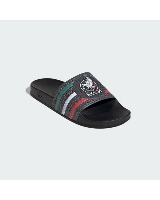 Adidas Blue Mexico Trefoil Slides