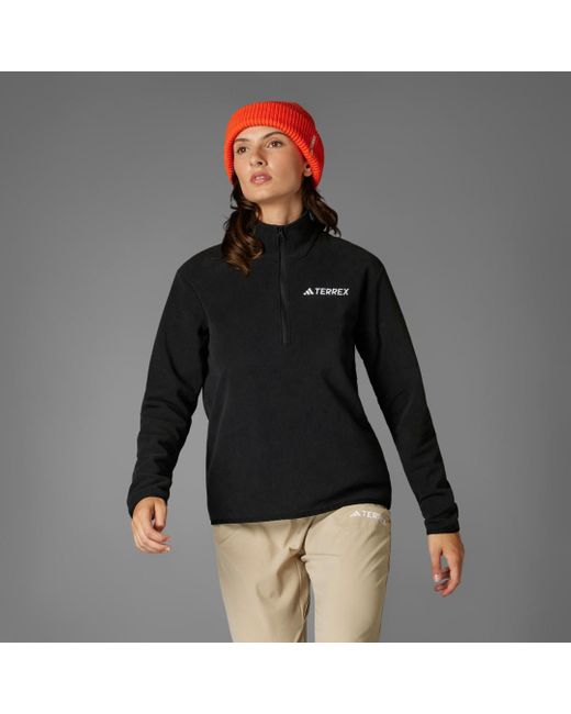 Adidas Black Multi Essentials 1/2 Zip Fleeceoberteil