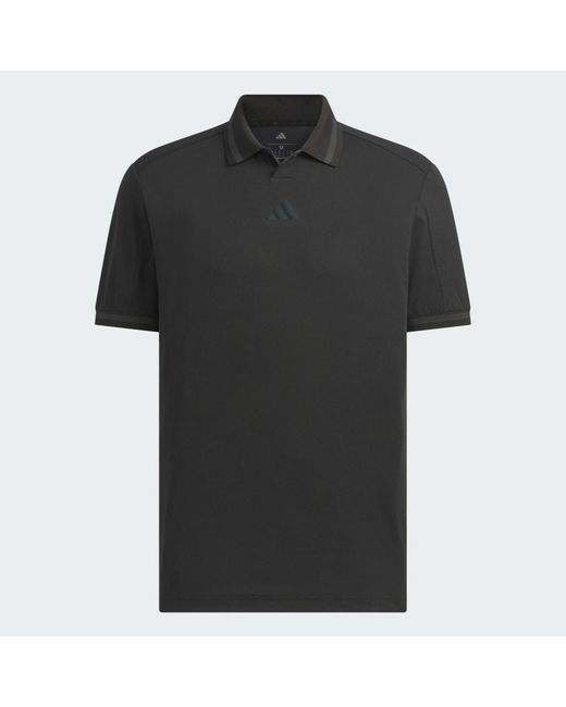 Adidas Black Beyond The Course Vent Twistknit Polo Shirt for men