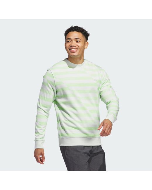 Adidas Green Ultimate365 Printed Crewneck Sweatshirt for men