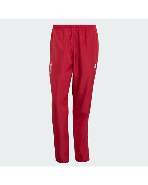 Adidas Red Liverpool Fc Stadium Pants for men