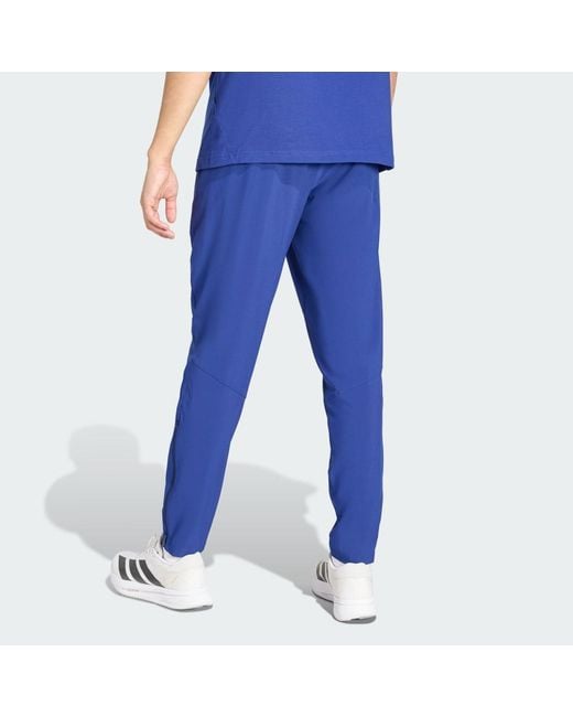 Adidas Blue Italy Tiro Travel Tracksuit Bottoms for men