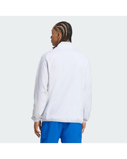 Adidas Blue Real Madrid Tiro 25 Competition Presentation Jacket for men