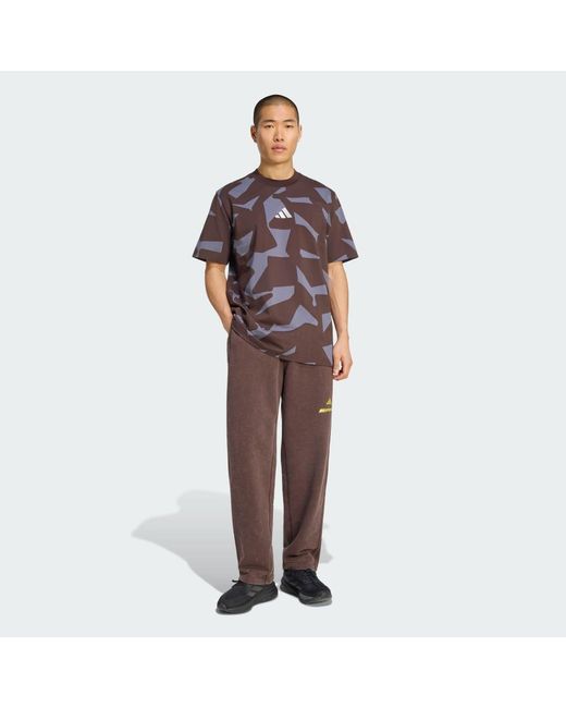 Adidas Brown Amg Washed Wide Pant for men